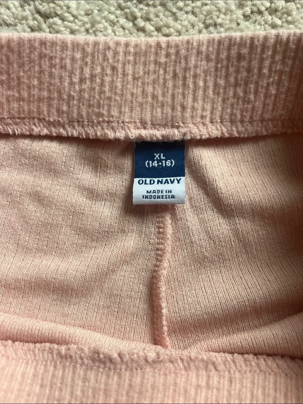 Old Navy Light Pink Ribbed Flare Leggings